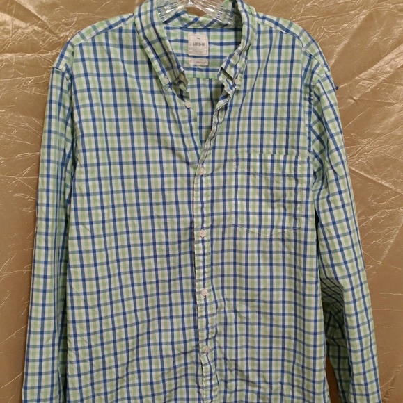 Size XL GAP Lived In plaid long sleeve shirt - Picture 4 of 4
